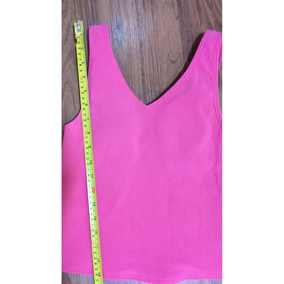 Vtg Canada Pink LL Bean Size 4 Regular Swim Tankini Suit Top Ribbed Shelf Bra - Picture 8 of 8